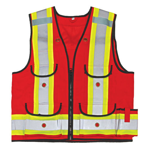 Veste de s&eacute;curit&eacute; pour apenteur All-Trades 1000D, Rouge, Grand, Polyester CSL Industriel Inc.