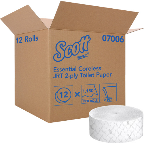Scott&reg; Essential Toilet Paper, Jumbo/Coreless Roll, 2 Ply, 1150' Length, White CSL Industriel Inc.