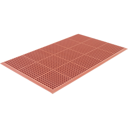 Tapis de s&eacute;rie Competitor, &agrave; fentes, 3' x 5' x 7/8", Orange, Caoutchouc naturel CSL Industriel Inc.