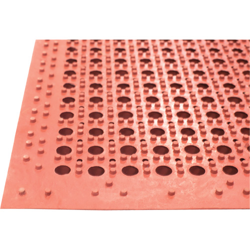 Tapis de s&eacute;rie Competitor, &agrave; fentes, 3' x 5' x 7/8", Orange, Caoutchouc naturel CSL Industriel Inc.