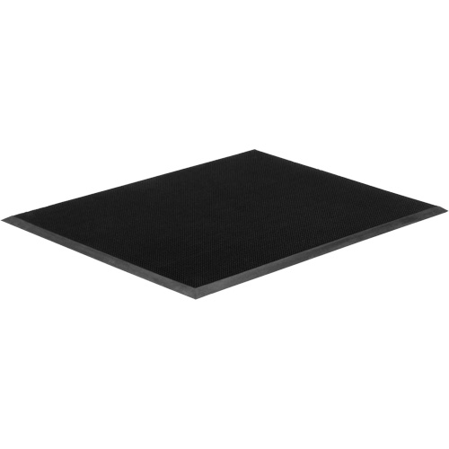 Gritstop Fingermat Matting, Rubber, Scraper Type, Textured Pattern, 2-2/3" x 3-3/4", Black CSL Industriel Inc.