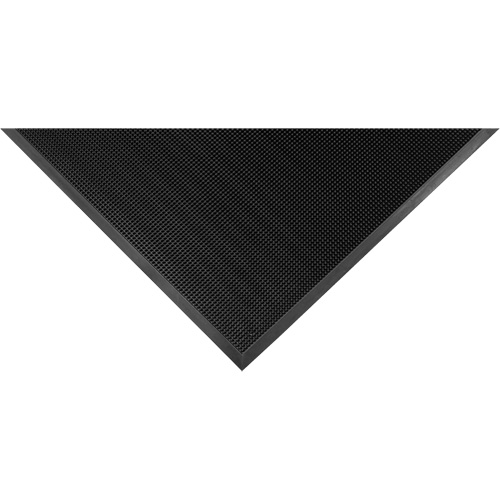 Gritstop Fingermat Matting, Rubber, Scraper Type, Textured Pattern, 2-2/3" x 3-3/4", Black CSL Industriel Inc.