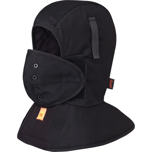565A Flame Resistant Quilted Long Neck Hardhat Liner, Black, Cotton CSL Industriel Inc.