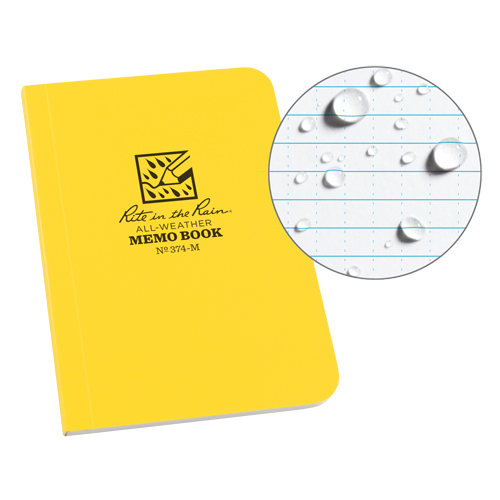 Livre m&eacute;mo, Couverture souple, Jaune, 112 Pages, 3-1/2" , 5"  CSL Industriel Inc.