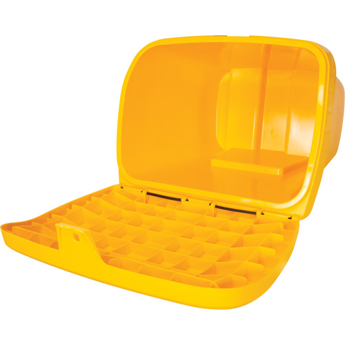 Bacs d'entreposage pour sel & sable, Avec Moraillon, 21" x 27" x 26", 4,24 pi³, Jaune CSL Industriel Inc.