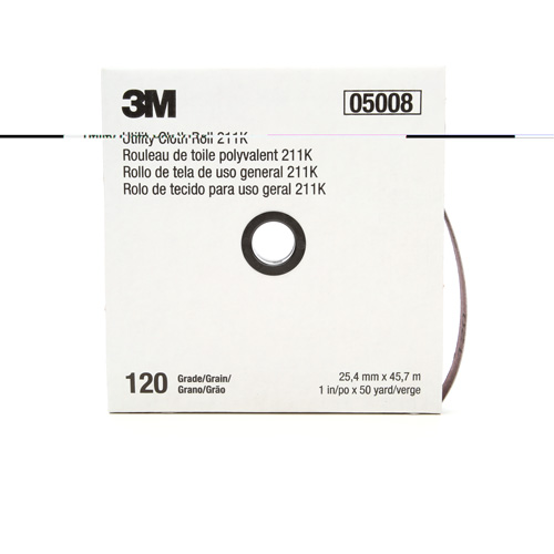 Utility Roll 211K, Aluminum Oxide, 1" W x 150' L, 120 Grit CSL Industriel Inc.