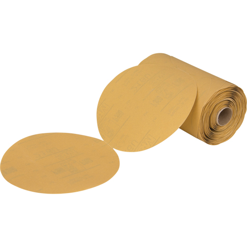 Rouleau de disques abrasifs dor&eacute;s en papier Stikit 216U, 6" dia., Grain P360, Oxyde d'aluminium CSL Industriel Inc.