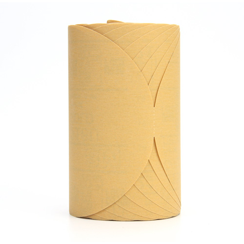 Rouleau de disques abrasifs dor&eacute;s en papier Stikit 216U, 6" dia., Grain P320, Oxyde d'aluminium CSL Industriel Inc.