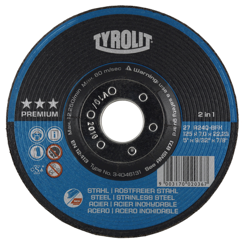 Meule, 4-1/2" x 9/32", Arbre 7/8", Type 27 CSL Industriel Inc.