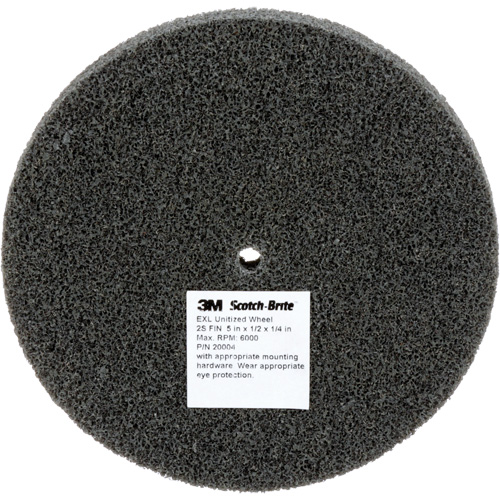 Scotch-Brite EXL Unitized Wheel, 5" x 1/2", 1/4" Arbor, Fine Grit, Silicon Carbide CSL Industriel Inc.