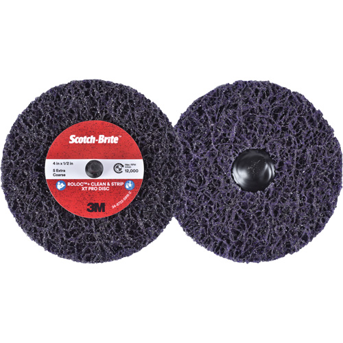 Disque  Clean and Strip  XT Pro Roloc Scotch-Brite, 4" dia., Grain Extra grossier, Carbure de silicium CSL Industriel Inc.
