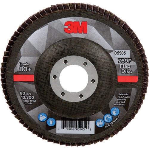 769F Quick Change Flap Disc, 4-1/2" x 7/8", Type 27, 80+ Grit, Ceramic CSL Industriel Inc.