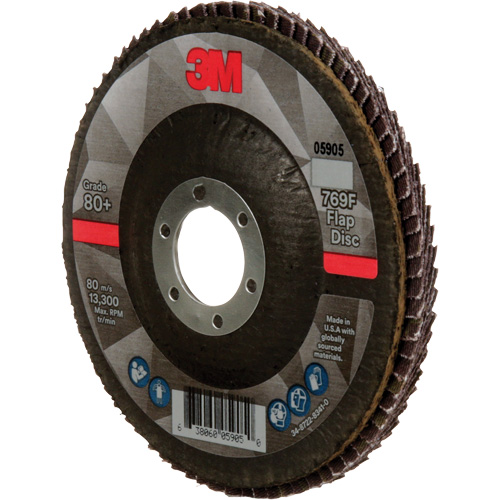 769F Quick Change Flap Disc, 4-1/2" x 7/8", Type 27, 80+ Grit, Ceramic CSL Industriel Inc.