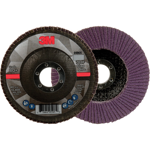 769F Quick Change Flap Disc, 4-1/2" x 7/8", Type 27, 80+ Grit, Ceramic CSL Industriel Inc.