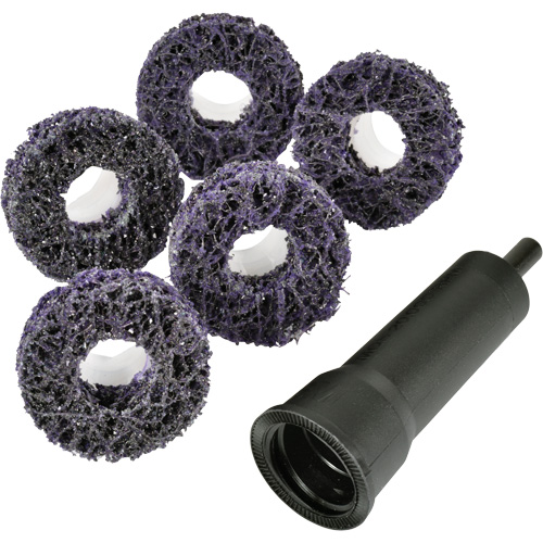 Trousse de disques de nettoyage pour moyeu de frein Pro Brake Hub Roloc Scotch-Brite, Grain Extra grossier, Carbure de silicium CSL Industriel Inc.