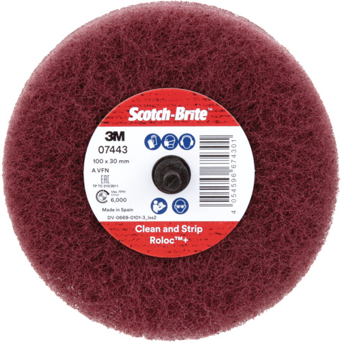 Scotch-Brite Roloc Plus General Purpose Scuffing Wheel, 4" Dia. CSL Industriel Inc.