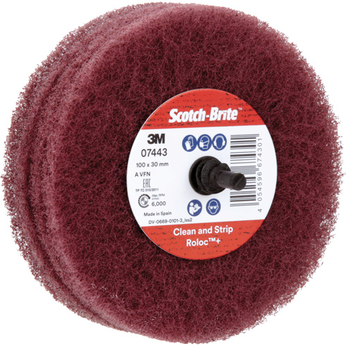 Scotch-Brite Roloc Plus General Purpose Scuffing Wheel, 4" Dia. CSL Industriel Inc.