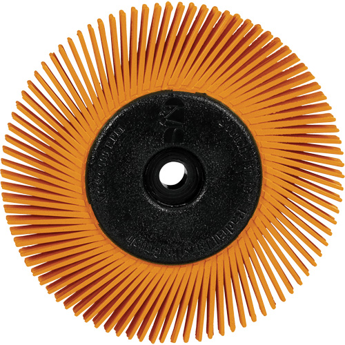Brosse radiale en soies de pr&eacute;cision type A PN-RB avec adaptateur Scotch-Brite , C&eacute;ramique, Grain 80+, 6" dia. CSL Industriel Inc.