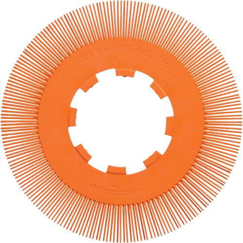 Brosse radiale en soies de pr&eacute;cision type S PN-RB sans adaptateur Scotch-Brite , C&eacute;ramique, Grain 80+, 8" dia. CSL Industriel Inc.