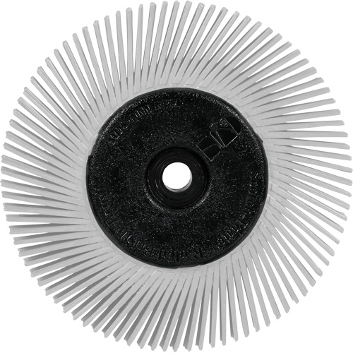 Brosse radiale en soies de pr&eacute;cision type A PN-RB avec adaptateur Scotch-Brite , C&eacute;ramique, Grain 120+, 6" dia. CSL Industriel Inc.