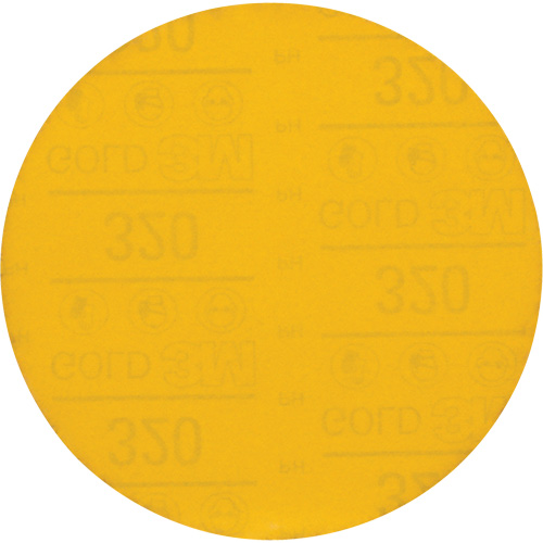 Disque abrasif dor&eacute; Hookit, dia 6", Grain 320, Oxyde d'aluminium, Poids C CSL Industriel Inc.