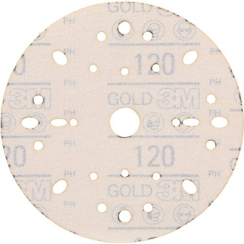Disque abrasif dor&eacute; Hookit, dia 6", Grain 120, Oxyde d'aluminium, Poids C CSL Industriel Inc.