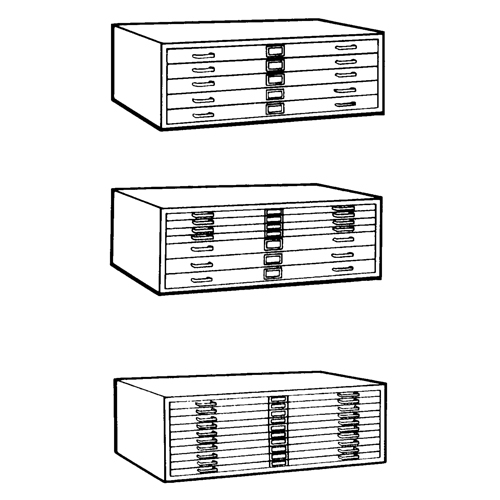 Classeurs en acier pour plans, 5 Tiroirs, 40-3/8" la x 29-3/8" p x 16-1/2" h CSL Industriel Inc.