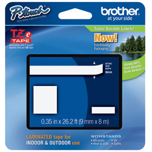 Cartouche de ruban pour syst&egrave;me d'&eacute;tiquetage P-touch, 18 mm x 8 m, Blanc sur noir CSL Industriel Inc.