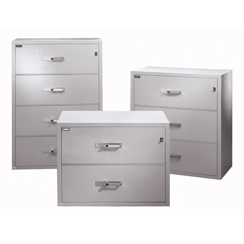 Fire Resistant Filing Cabinets, Steel, 2 Drawers, 38-3/4" W x 23-1/2" D x 29" H, Black CSL Industriel Inc.