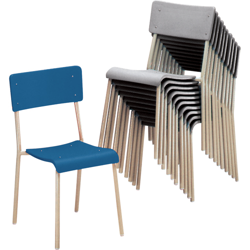 Chaises empilables Ventura, Plastique, Bleu CSL Industriel Inc.