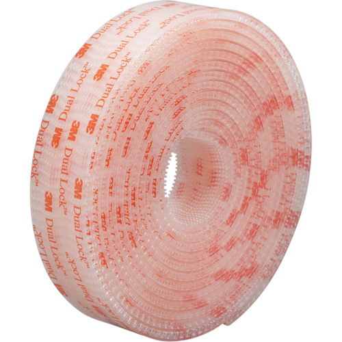 Dual Lock Reclosable Fastener, Self-Mating, 50 yds x 1/2", Adhesive, Clear CSL Industriel Inc.