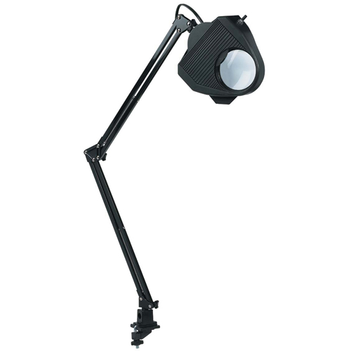 Lampe de travail avec loupe, 60 W, Fluorescent/Incandescente/DEL, Pince, Col 40", Noir CSL Industriel Inc.
