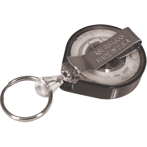 Retractable Mini-Bak&reg; Key Rings, Plastic, 36" Cable, Belt Clip Attachment CSL Industriel Inc.