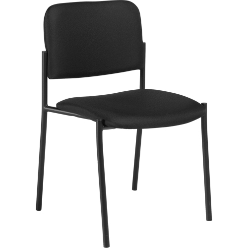 Armless Stacking Chairs, Fabric, 32" High, 300 lbs. Capacity, Black CSL Industriel Inc.