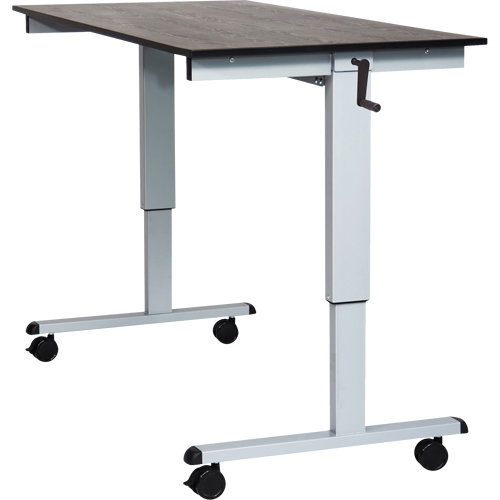 Bureau ajustable pour travail assis et debout, , 48-1/2" h x 59" la x 29-1/2" p, Noir CSL Industriel Inc.