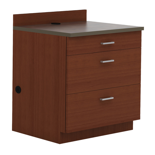 Armoire modulaire de base, 3 tiroirs, 36" la x 25" p x 39" h, Acajou CSL Industriel Inc.