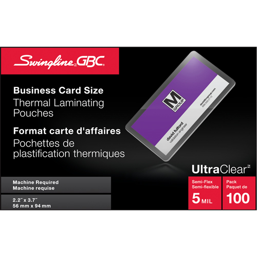 Swingline UltraClear Laminating Business Card Pouches CSL Industriel Inc.