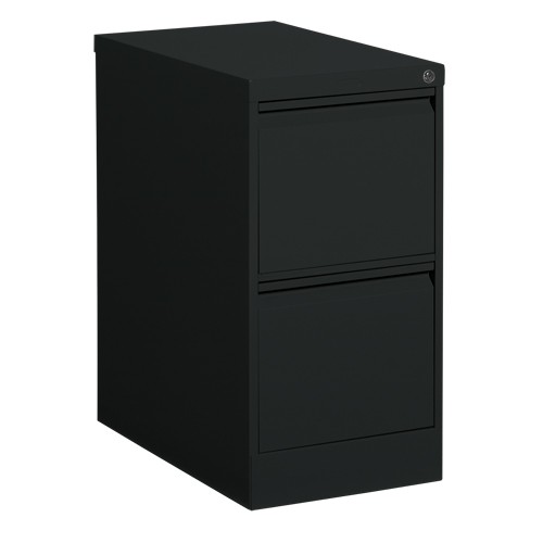 Vertical Filing Cabinet, Steel, 2 Drawers, 15-1/7" W x 25" D x 29" H, Black CSL Industriel Inc.