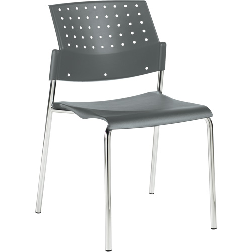 Chaises sans accoudoirs empilables, Plastique, Hauteur 33", Capacit&eacute; 300 lb, Gris CSL Industriel Inc.