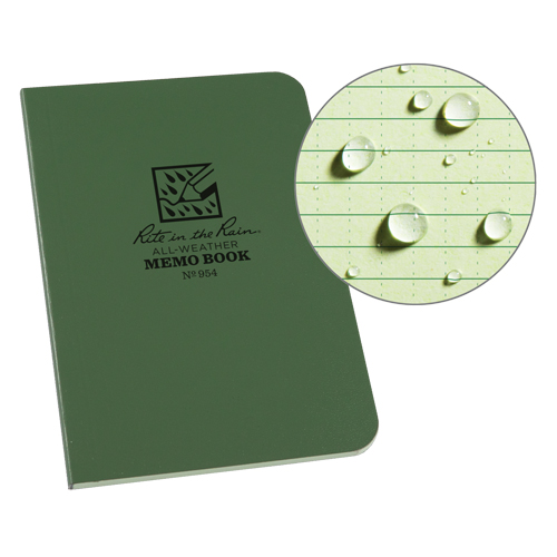 Memo Book, Soft Cover, Green, 112 Pages, 3-1/2" W x 5" L CSL Industriel Inc.