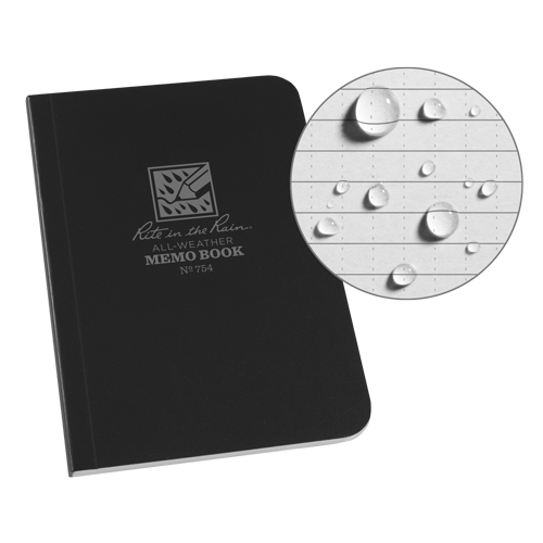 Memo Book, Soft Cover, Black, 112 Pages, 3-1/2" W x 5" L CSL Industriel Inc.