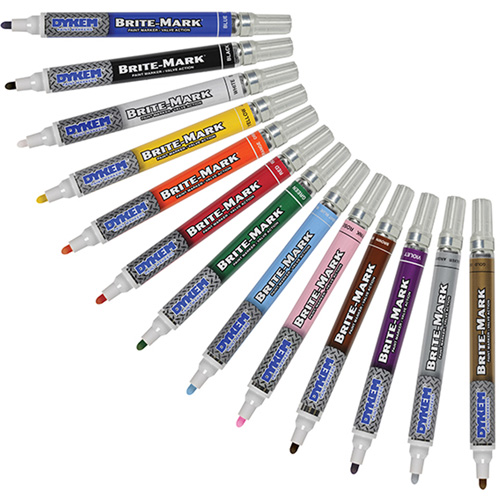 Brite-Mark&reg; Medium Paint Marker, Liquid, White CSL Industriel Inc.