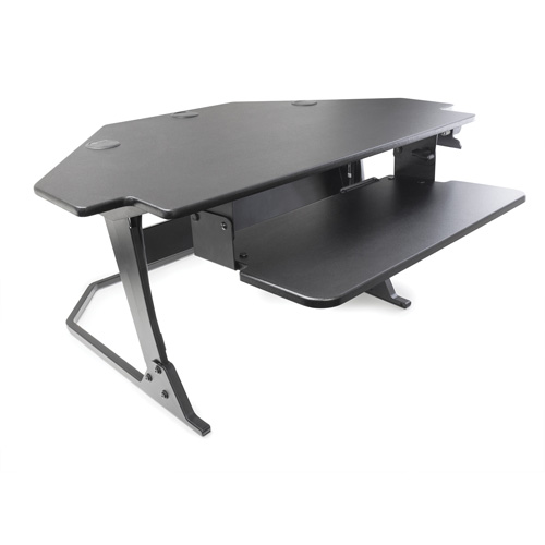 Goya Sit-Stand Corner Work Station, Desktop Unit, 20" H x 42" W x 37-4/5" D, Black CSL Industriel Inc.