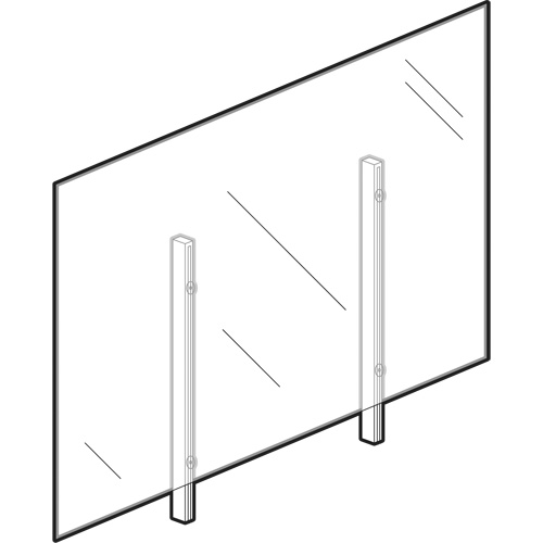 Sneeze Guard, 36" W x 36" H CSL Industriel Inc.