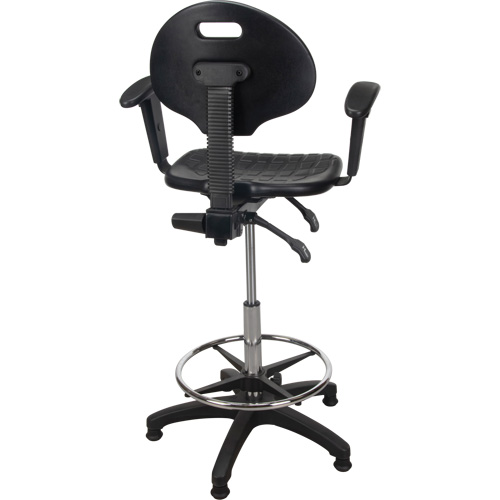 Tabouret ergonomique robuste avec accoudoirs r&eacute;glables, Stationnaire, Ajustable Hauteur, Capacit&eacute; 250 lb CSL Industriel Inc.