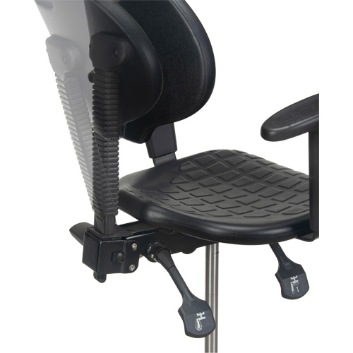 Tabouret ergonomique robuste avec accoudoirs r&eacute;glables, Stationnaire, Ajustable Hauteur, Capacit&eacute; 250 lb CSL Industriel Inc.