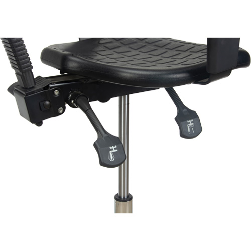 Tabouret ergonomique robuste avec accoudoirs r&eacute;glables, Stationnaire, Ajustable Hauteur, Capacit&eacute; 250 lb CSL Industriel Inc.
