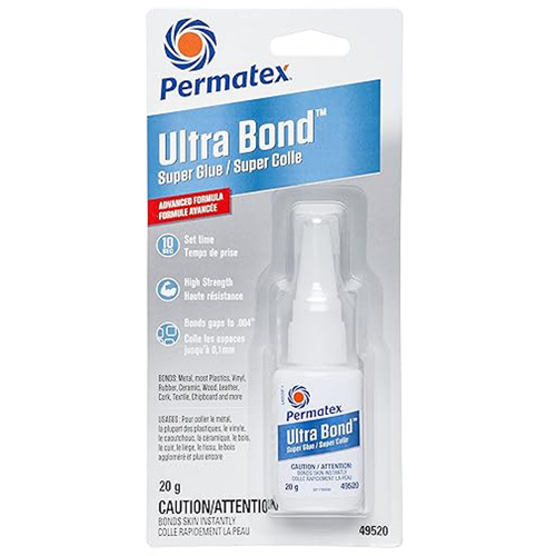 Super colle adh&eacute;sive Ultra Bond &agrave; s&eacute;chage rapide, 20 g, Bouteille, Transparent CSL Industriel Inc.