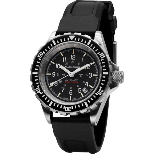 Grande montre automatique de plong&eacute;e, Num&eacute;rique, &agrave; piles, 41 mm, Noir CSL Industriel Inc.