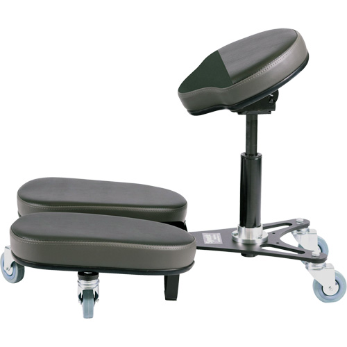 Chaise &agrave; genoux r&eacute;glable, Vinyle, Noir/gris CSL Industriel Inc.